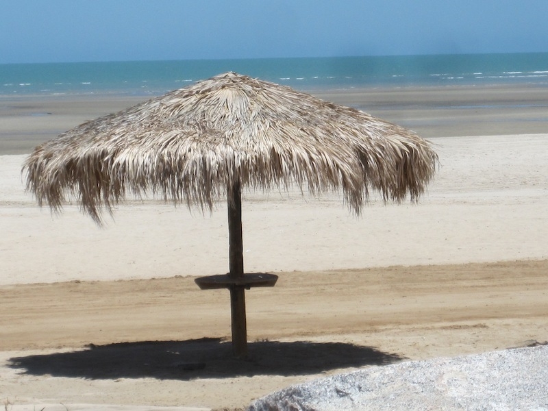 Umbrella hut at El Dorado Ranch private beach