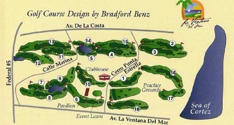 map of San Felipe Mexico 18 hole golf course