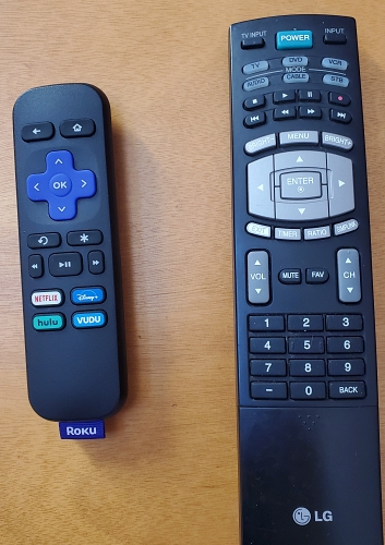 Tv and Roku controllers