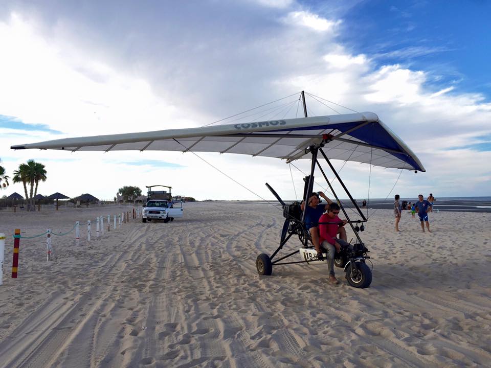 Ultra light plane flights from the beach in El Dorado Ranch San Felipe