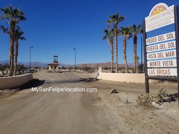 Paseo del Sol entrance el dorado ranch San Felipe, Baja California, Mexico