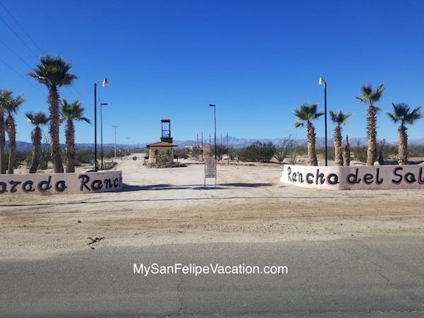 Rancho del Sol entrance El Dorado Ranch San Felipe Baja California