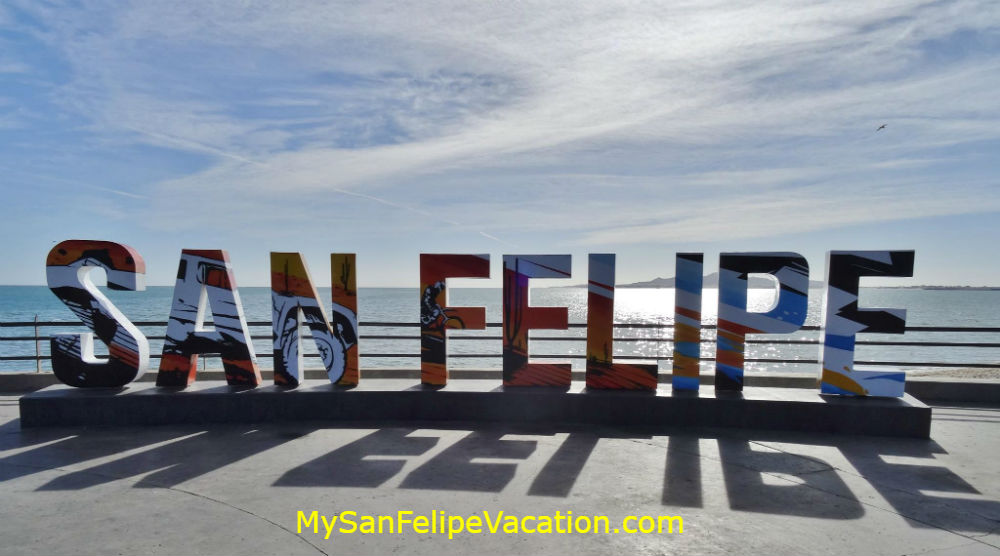 San Felipe tourist attraction sign by the Malecon