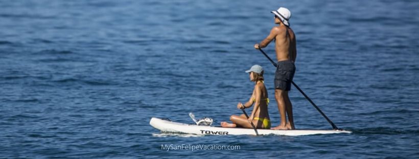 Stand up paddle boarding in San Felipe Mexico