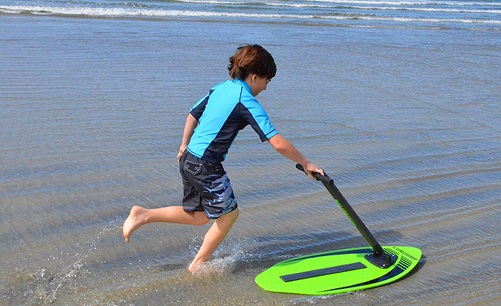 Skimboarding on vacation in San Felipe