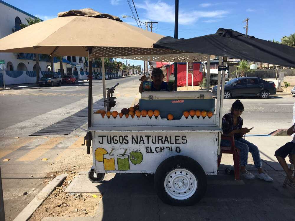 Juice stands can be found all across San Felipe