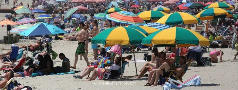 Social distancing on summer vacation in San Felipe