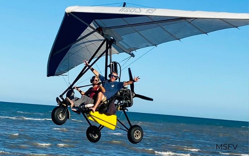 Happy customers flying with Rafa in San Felipe Ultralight plane