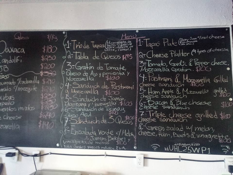 Menu at cg cava boutique restaurant  San Felipe