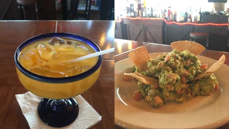 Matildes Restaurant San Felipe - Guacamole and Margarita drink