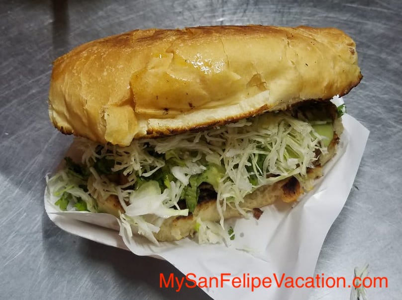 Tacos y Tortas el carlos San Felipe hamburger