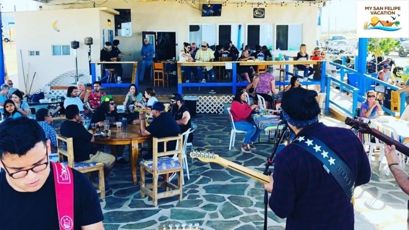 live band playing music at San Felipe Brewing