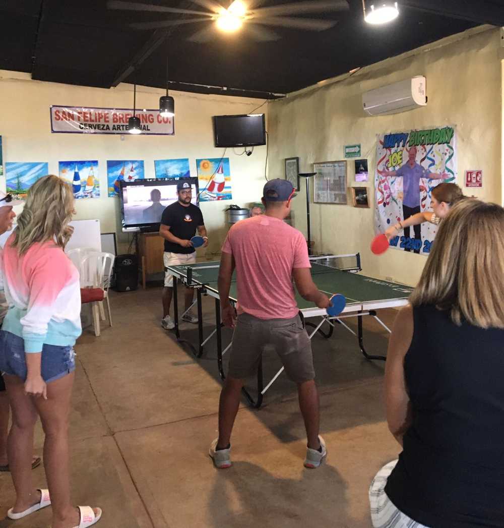 Ping Pong game at San Felipe brewing