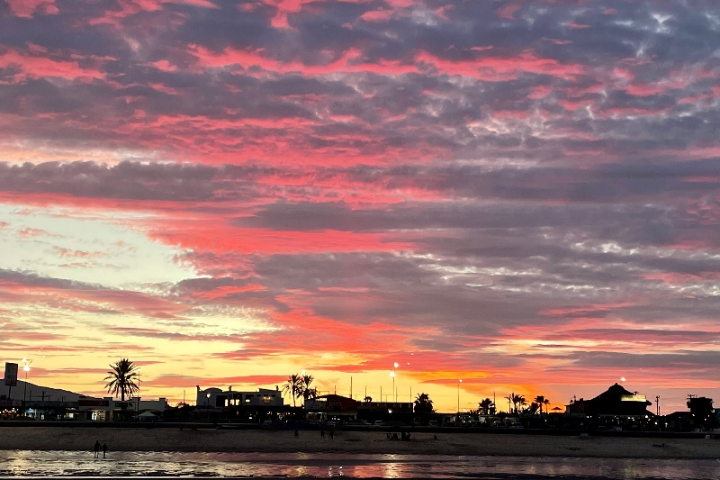 red-sunset-cloudy-town-beach-san-felipe-baja-california