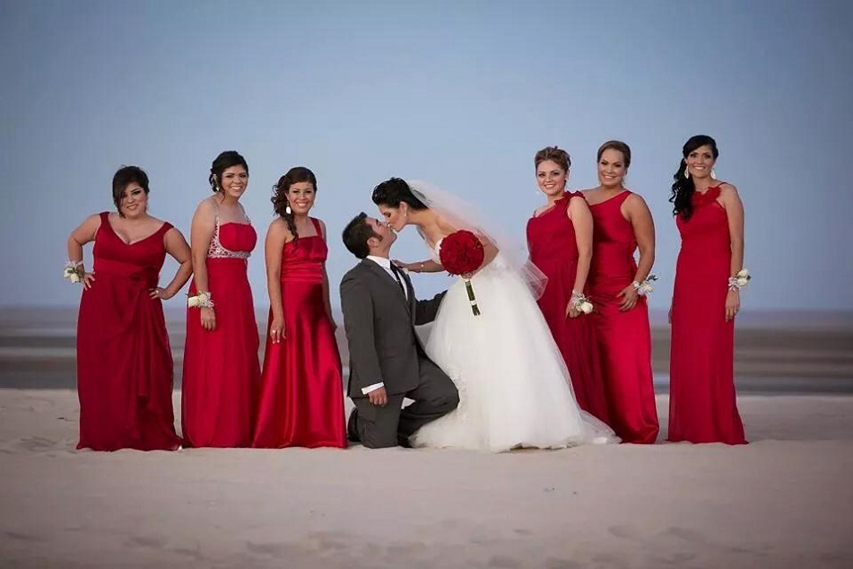 bridesmaids at weeding in el dorado ranch  san felipe