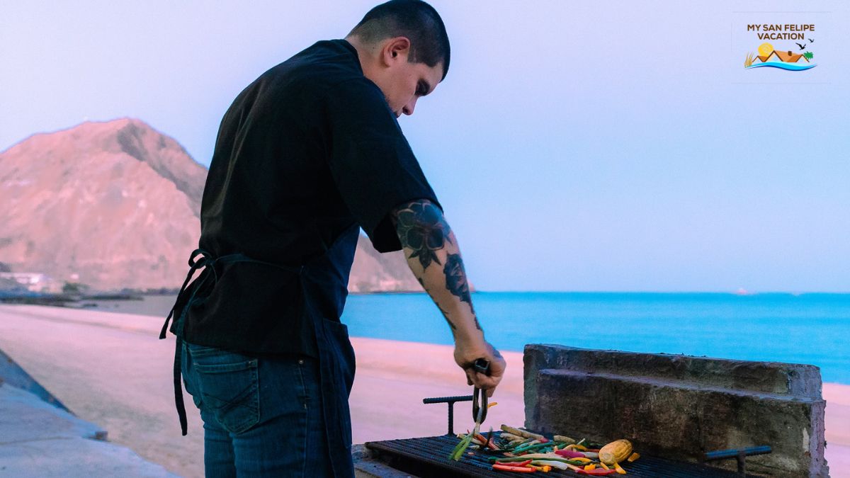 Chef Aaron Zanudo preparing delicious meals for private events in San Felipe