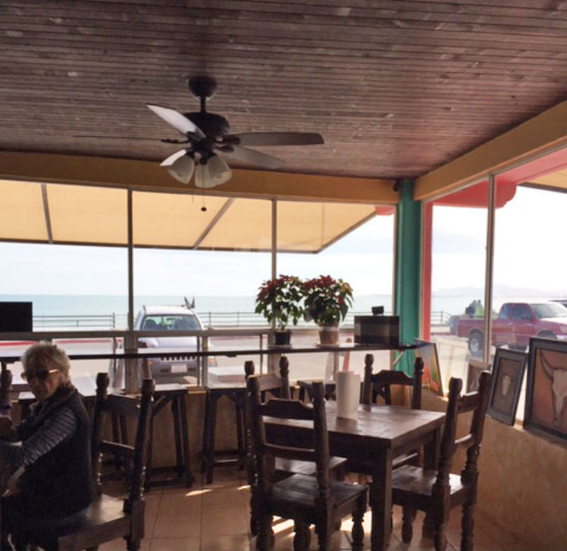 Smokin jo's BBQ San Felipe - beach view