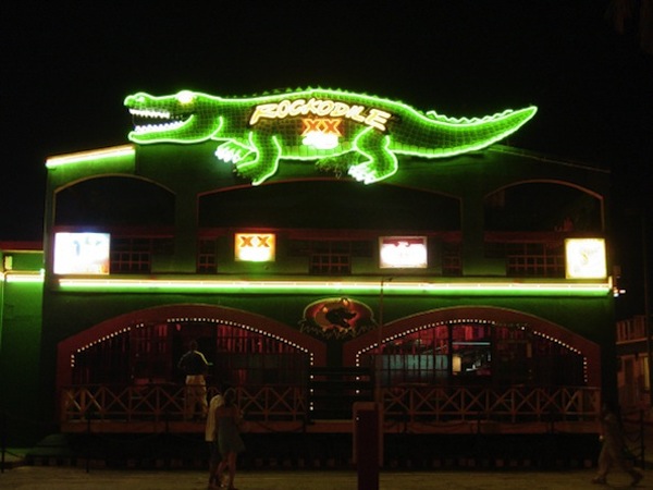 rockodile San Felipe Mexico at night