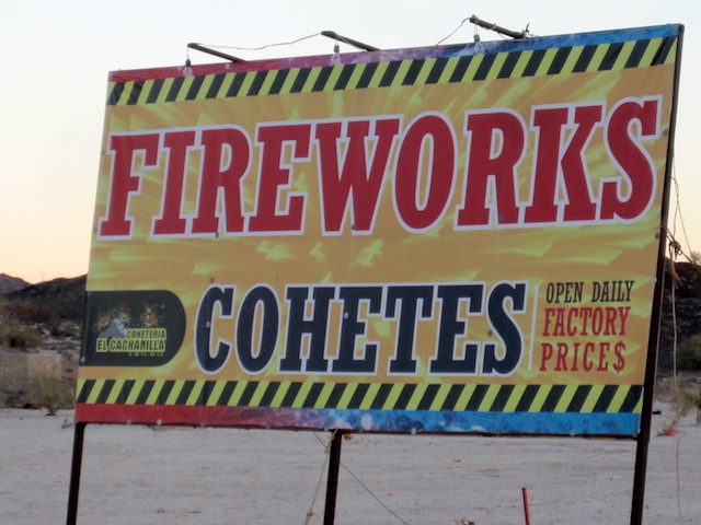 San Felipe Fireworks store sign